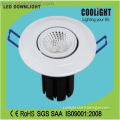 8W Bridgelux COB Dimmable Led downlight with meanwell driver